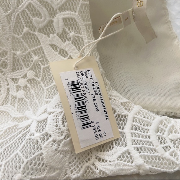 MAJE Ecru Right Dress Size 1 New With Tag - Picture 3 of 4